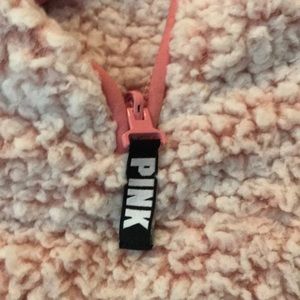 PINK Victoria's Secret Tops - Pink Sherpa quarter-zip PINK Victoria's Secret Tops - Pink Sherpa quarter-zip